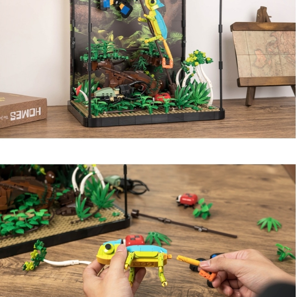 Tropical Rainforest Insect Collection Building Set Compatible Lego chameleon - Picture 11 of 13